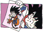 [Image: Gokuu holding an animation cell]